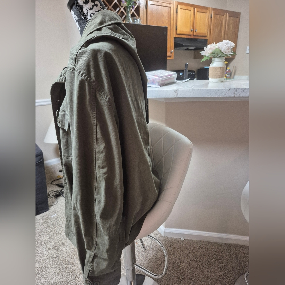 Express Olive Utility Jacket - image 5